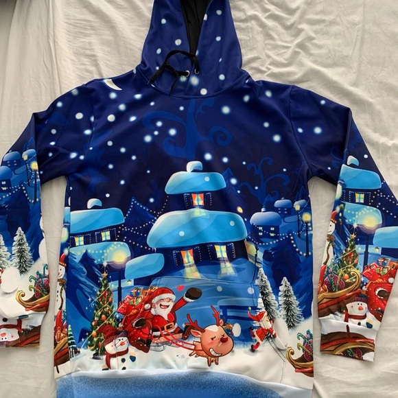 Ugly Christmas Sweater - Santa and Rudolph - Picture 1 of 5